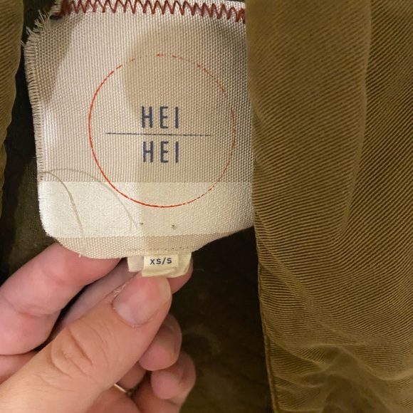 Hei Hei Anthropologie Army Green Dolman Sleeve Jacket Slouchy Bohemian XS/S - Picture 4 of 6